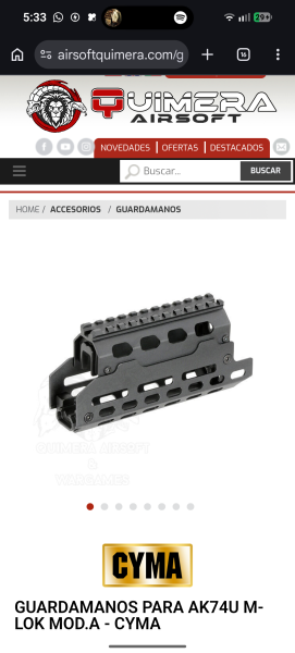 GUARDAMANOS AK74 U M-LOK
