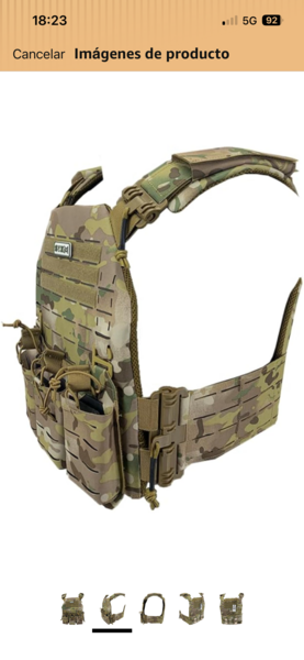 chaleco multicam marca SIXM