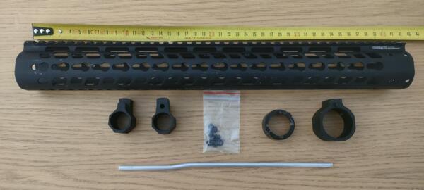 Guardamanos GyG Rail IV 16" Keymod Negro